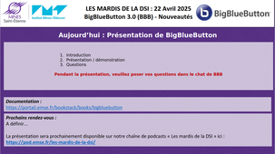 Mardis de la DSI: Nouveautés BigBlueButton 3.0