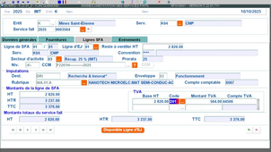 [SIREPA] modifier SF ajout ligne (Service Fait)